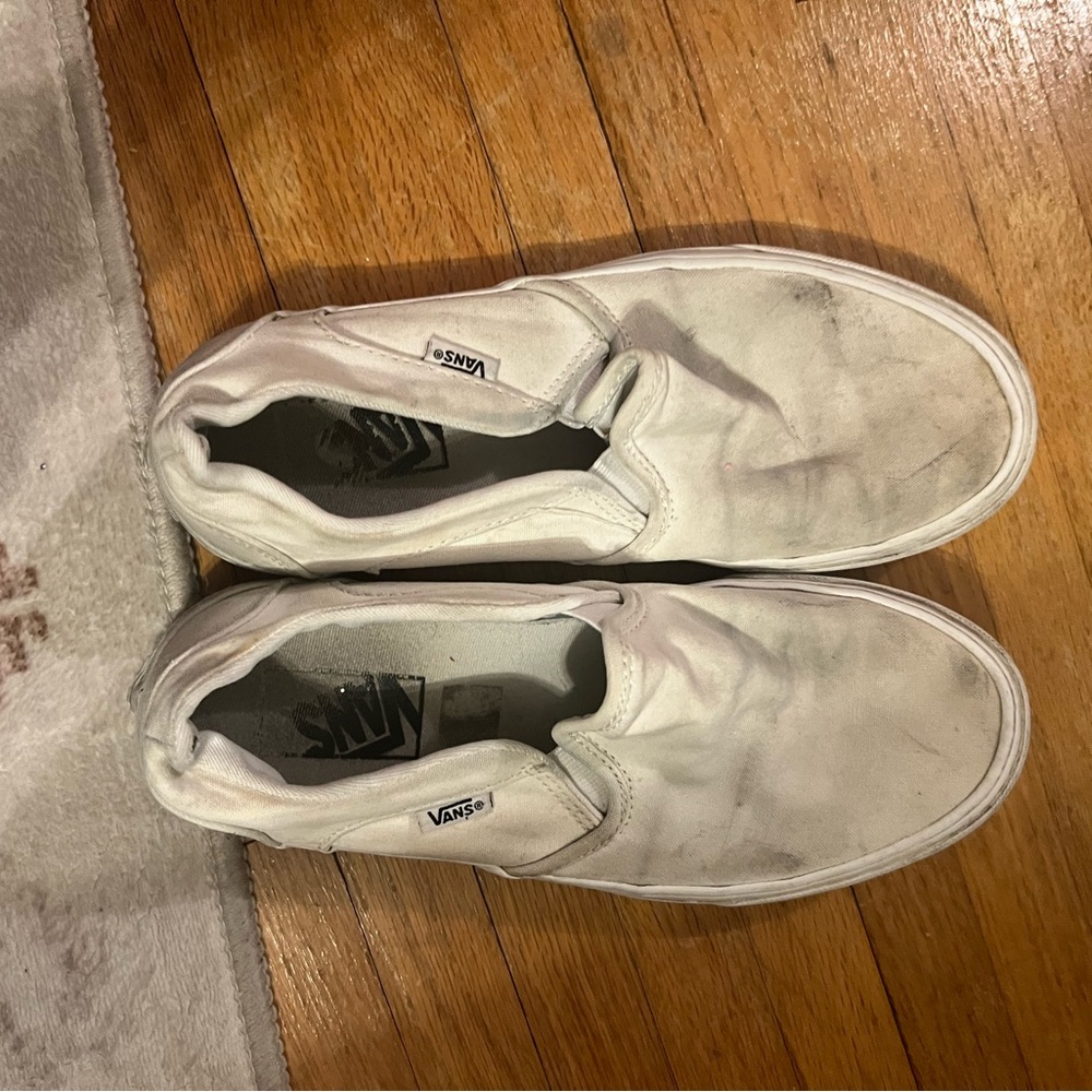 Vans Classic White Slip-On Sneakers